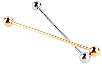 TOPINCN 2 Pièces Épingle à Cravate de Collier pour Hommes Plaqué Or Pince de Barre de Tige/Fermoir de Support Broche, Épinglette Décorative pour Costume pour Hommes Broche en Métal, Idéal pour la