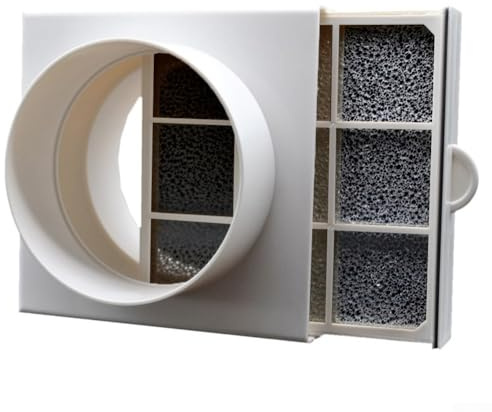 Pumixiy Filtro de aire reutilizable lavable para tubos de PVC y polietileno, red de esponja extraíble con carcasa de ABS, 110 mm o 160 mm de diámetro, ventilación interior (110 mm)