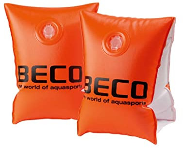 Beco 9703 - Schwimmflügel mit Doppelkammersystem, Schwimmhilfe für Kleinkinder von 2 bis 6 Jahren, 15-30 kg, Orange, TÜV und GS-geprüft