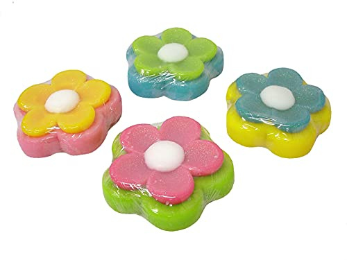 SET 4 Pastillas Jabón 100 GRAMOS Flor Forma Margarita Variado