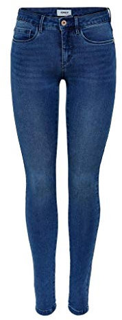 ONLY Jean Seconde Peau ONLROYAL Taille Haute Skinny Fit Jeans Medium Blue Denim XL 34 Medium Blue Denim XL / L34
