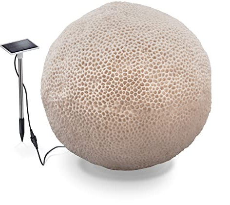 Esotec Solar Deko Leuchtkugel Coral Ball, 27cm, Korallen Optik, Solarkugel, Gartenkugel, Lichtkugel, Leuchtkugel, LED Kugelleuchte, außen, wetterfest, winterfest, 102678