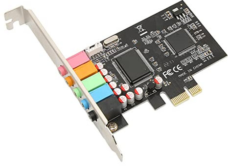 Scheda Audio PCI Express 5.1 per Computer - Audio Surround a 6 Canali, 24 Bit 48 KHz, Interna per Giochi 3D e Home Theater