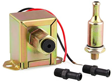 iSpchen Kraftstoffpumpe 12V elektronische Benzinpumpe Dieselpumpe Universal 4-6 PSI Niederdruck KFZ-Inline-Kraftstoffpumpe für Diesel,Benzin