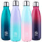 BOGI Insulated Metal Water Bottles, 500ml - Leakproof Stainless Steel - Keeps Hot & Cold - Gym Sports Bottle for Girls & Boys - Includes Cleaning Brush
