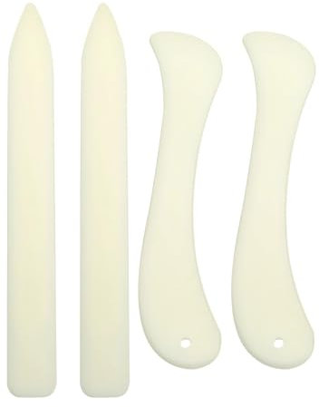 banjiabb 4 Stück Falzbein,Falzbein Für Papier,Falzbrett,Buchbinder Set,Papier Bonefolder,Papier Knochen Buchbinderei Falten Rillwerkzeug,Für Papierhandwerk Kartenherstellung Lederverarbeitung