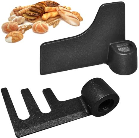 HELION Bread Maker Paddle 2Pcs Set for Panasonic Breadmaker, Bread Machine Replacement Kneading Mixing Blade Set, Nonstick Teflon Coated Flat Rye Kneading Paddles for SD255 SD256 SD257 SD2501