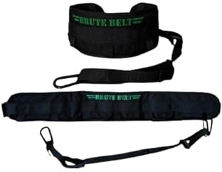 Brute Belt – The Ultimate Nylon Dip, Pull-Up and Squat Belt for Strength Training (Black, Medium)
