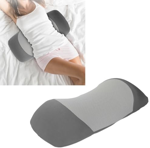 Oreilet Cojin Lumbar Silla Oficina, Almohada Lumbar Viscoelástica Ergonómico para Dormir, Respaldo Asiento Coche Soporte Transpirable para Aliviar el Dolor Espalda Baja Almohada