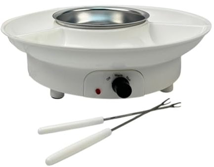 Sharplace Pot de Fondue eléctrico Juego de EU EU para Gadgets de Cocina de Queso Fabricante de Fondue para fastidios, Blanco