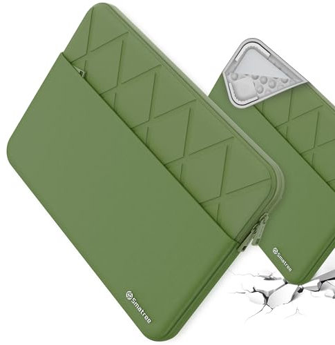 Smatree Laptop Sleeve for 13.3 inch DELL Latitude 9330/7330, for 13.4 inch XPS 13 9345 Copilot+ PC/XPS 13 Plus, for XPS 13 9340/9320/9310/9315/7390, Laptop Case with Pocket, YKK Zipper, Green (E431G)