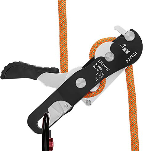 Ejoyous Climbing the Abseiling, Climbing Descender Climbing Descender 10-12 Mm Rope Descender Self-braking Stop Climbing Ro to 150kg