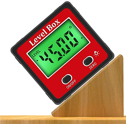Fesatccoz Goniometro Digitale Magnetico Mini LCD, Livella Digitale e Inclinometro per Controllo Angolare, Misurazione Precisa per Montaggio, Fai da Te e Costruzione