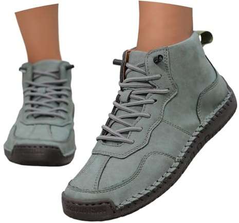 Scarpe Donna Sneakers Sportive Tradizionali Femminili con Comoda Tomaia in Rete Design Elegante e Chiusura Pratica per Passeggiate Tempo Libero perfette l’Uso Quotidiano (Grey, 38)