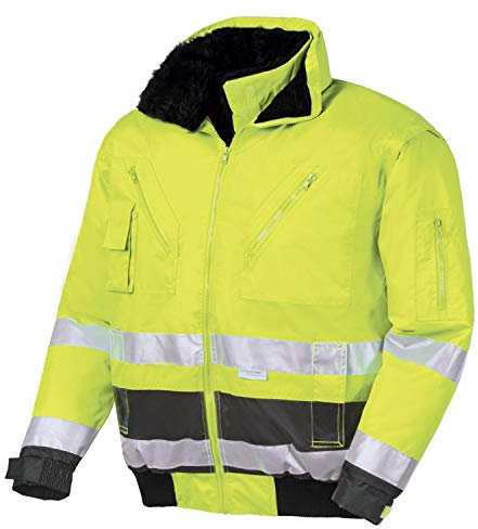 teXXor Warnschutz-Pilotenjacke Vancouver wasserdichte, winddichte Arbeitsjacke, XL, gelb, 4106