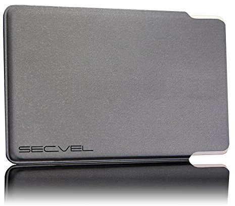 Étui de protection breveté | RFID NFC et bloqueur de champ magnétique | Protection de carte pour cartes de crédit, cartes de débit, cartes d'identité | Couverture de protection des cartes contre le vol de données | Protection des données à 100 % vérifiée par CTC/advanced (membre du groupe RW TÜV) | Gris