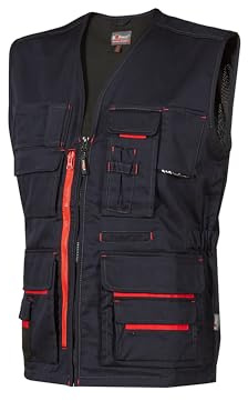 U-POWER | Gilet da Lavoro FUN, con Tasche Multifunzionali e Chiusura Sicura Velcro, si abbina perfettamente al pantalone Smile e al bermuda Party di U-Power, 60% Cotone 40% Poliestere Twill