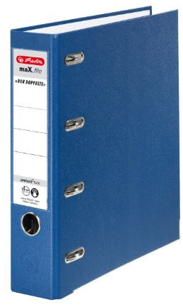 herlitz Doppelordner PP blau blau