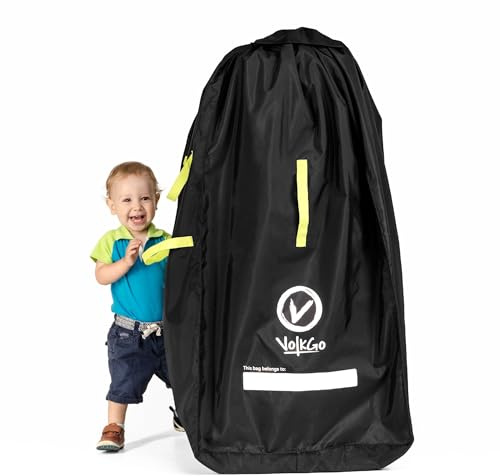 V VOLKGO Borsa per passeggino per aereo, grande borsa per passeggino per viaggi in aereo, jogger e passeggino doppio – si adatta alla maggior parte delle dimensioni, copertura per passeggino a quadri,