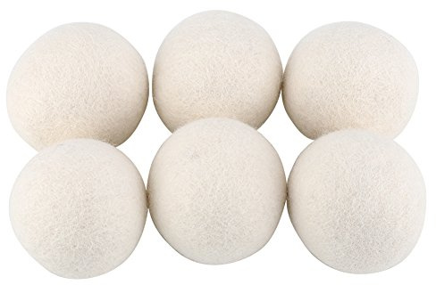 6Pezzi Ammorbidente Naturale Sfere di Pura Lana Asciugatrice Tossico Palle di Asciugatrice Sfere Asciugatrici Ammorbidente per Bucato per Bucato e Asciugatrice Ridurre il Tempo di Asciugatura