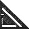 7Zoll Anschlagwinkel Aluminium Dreieck Lineal für Ingenieur Tischler,7 Inch Schwarz Alu Geodreieck Winkelmesser Metall Herrscher Aluminiumlegierung Hochpräzises Messlineal Werkzeug Für Holz Zimmermann
