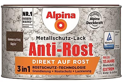 Alpina Metallschutzlack Anti-Rost Hammerschlag Kupfer 300ml