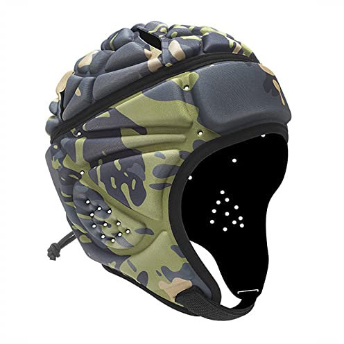 NICEYEA Rugby Helm Kopfschutz Torhüter Fußball Torwart Helm Sport Kopfbedeckung Scrum Cap Kopfschutz Weicher Schutzhelm Unterstützung für Hockey Fußball Rugby
