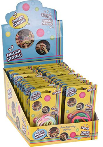 Koopman International 24x Fidget Spielzeug Fingerspiele Geduld - Spiele Gummitwist Spielen Games Kids