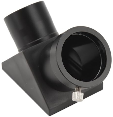 Espejo Diagonal Cenital de 90 Grados de 1,25 Pulgadas para Refractor, Adaptador de Espejo Diagonal de 90 Grados para Astrofotografía Visual Astronómica