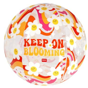 Legami Beach Ball Glitter Daisy, Rosa