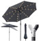 Sekey Solar-LED Sonnenschirm 300cm mit 40 LED, Windfester Gartenschirm UV 50+, Alu-Sonnenschirm mit Kurbel für Terrasse Balkon Garten