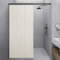 Momooda Rideau de Douche Pliable Aimantée, Rideau de Douche en Lin Anti Moisissure, Rideau de Douche Imperméable Anti-éclaboussures, Fermeture Rapide, Beige, 120x200cm