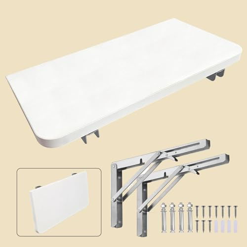 HIDEWALKER Foldable Wooden Floating Shelves for Wall Load Bearing Capacity 50kg Kitchen Living Room Bedroom Shower Room Study Office Wall Shelves