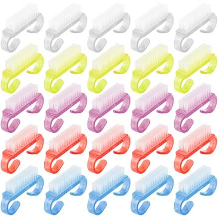 25 Pezzi Spazzole Per Unghie Strumenti Per Manicure Strumenti Per La Pulizia Delle Unghie Spazzole Per Pulizia In Plastica Accessori Per La Cura Delle Unghie