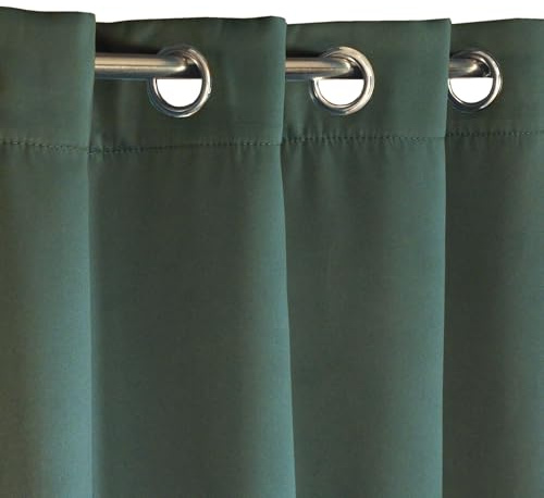 Atout Ciel Tenda termica foderata in pile Tono su tono con occhielli, 140 x 240 cm, pronta da appendere, colore: Cachi