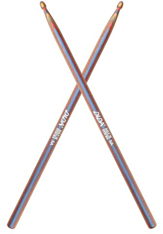 Drumsticks für Drums, Holz Drumsticks, konsistentes Gewicht und Tonhöhe, langlebig und Drumstick für Jazz Drum Elektronisches Drums Set, Drum Prastic Pad, Drumsticks für Profis Anfänger (Rot, 5A)