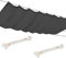 Einziehbare Welle Sonnensegel,Wellenmarkise Verstellbar Schutz vor UV-Strahlungen,Sonnenschutz,Wasserdicht,Garten,1.5x4.5M,Dunkelgrau