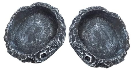 HANABASS 2stücke Schildkröten-wasserschale Reptilien-futterschale Terrarien-wassernapf Kleine Eck-futterschale Für Eidechsen Schlangen Frösche Gecko-futternapf Tierfutternapf Reptilien-trin