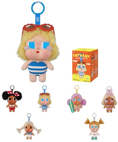 POP MART Crybaby Vacation Mode On Series-Vinyl Plush Pendant Blind Box, Collectible Toys, Holiday Birthday Gifts for Girls and Boys, Single Box