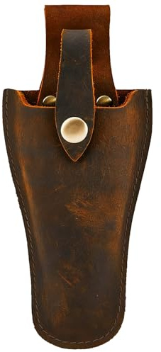 DIPZO Funda de Herramientas de Jardinería en Cuero, Holster Resistente para Tijeras, Cuchillos y Cesoñas, Regalo para Hombres, Padres o Esposos