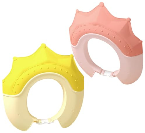 NOLITOY Gorro de Ducha de Silicona para Baño y Corte de Cabello Paquete de 2 Unidades Protector de Oídos y Ojos, Diseño Ligero y Seguro para Niños