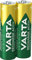 VARTA Piles rechargeables AA, lot de 2, Recharge Accu Power, 2600 mAh Ni-MH, sans effet mémoire, préchargées, prêtes à l'emploi