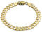 Amberta 925 Sterlingsilber Vergoldet 18K Armbänder für Mann - 8 mm Armkette - Panzerkette Armband - Länge: 20.5 cm