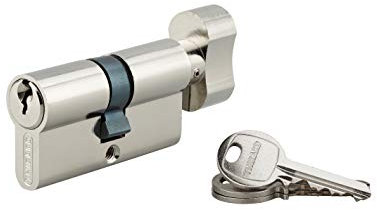 THIRARD - Cylindre à bouton 30 x 30 mm nickelé 3 clés