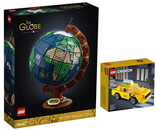 Lego Ideas Der Globus (21332) + LEGO Creator Gelbes Taxi (40468) Exklusives Weltreise-Bundle