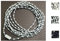 EFIXS Rollokette aus PVC (Bedienkette) - mit Kettenverbinder - Bedienlänge 25 Meter - 4,5 x 12 mm - für Rollos, Jalousien, Lamellenvorhänge, Farbe: grau