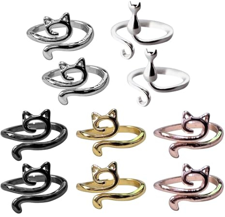 SLAXJNE Pack De 10 Anillos De Crochet Ajustables De Metal y Colores para Tejer, Accesorios De Hilo De Gancho