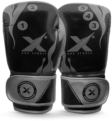 Xn8 Boxningshandskar för barn med stansade siffror kombinationer flerskiktade boxningshandskar barn – självlärd kickboxning MMA brottning muay thai karate futuristiska stanshandskar pojkar och flickor