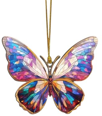 Zayookey Atrapasueños de mariposas coloridas, decoración para ventanas, animales, atrapasueños, decoración para ventanas, terrazas, paredes, casa, jardín