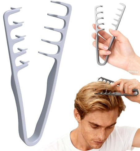 Styling Kamm Mit Textur, Lockenkamm, Texture Comb, Volumizing Wide-Tooth Hair Styling Comb, Hai Zahnkamm, Entwirrungskamm mit Breiten Zähnen, Großzahnkamm für Volumen (1 PCS)
